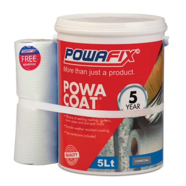 POWAFIX WATERPROOFER CHARCOAL 5LT
